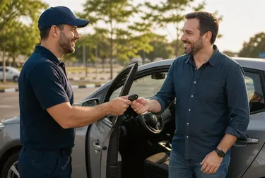 Chaveiro de Itaperuna realizando a abertura de um carro.